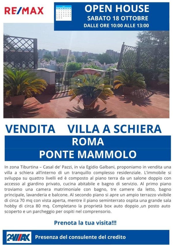 casa indipendente in vendita a Roma in zona Ponte Mammolo