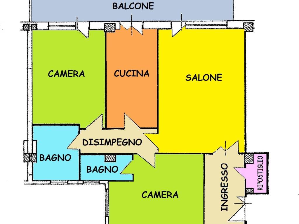 appartamento in vendita a Roma in zona Prenestino-Labicano