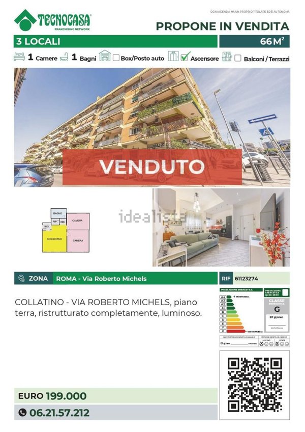 appartamento in vendita a Roma in zona Collatino