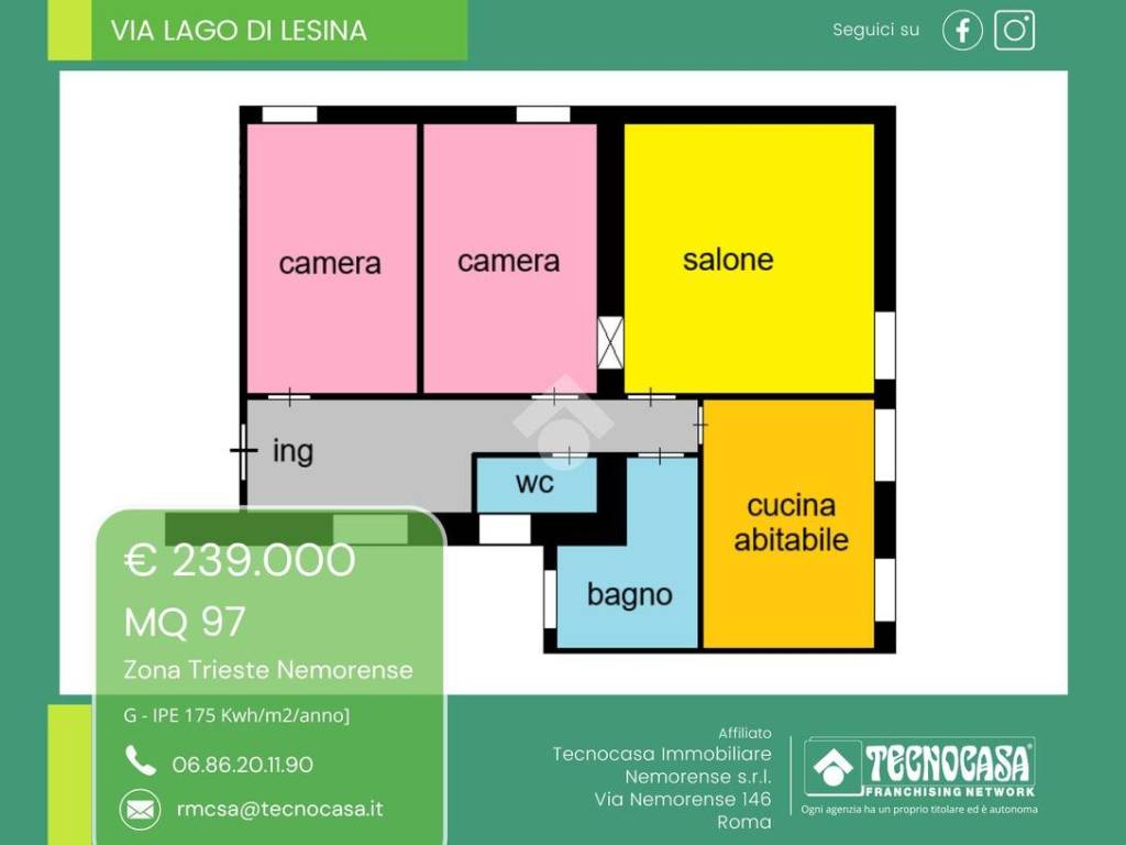 appartamento in vendita a Roma in zona Trieste