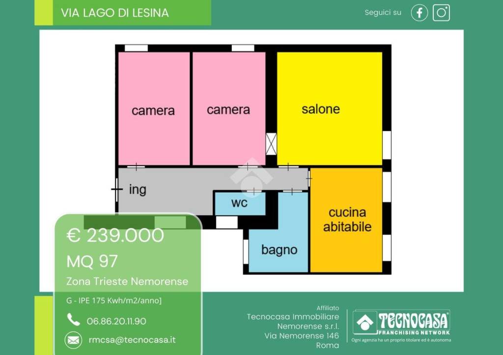 appartamento in vendita a Roma in zona Trieste