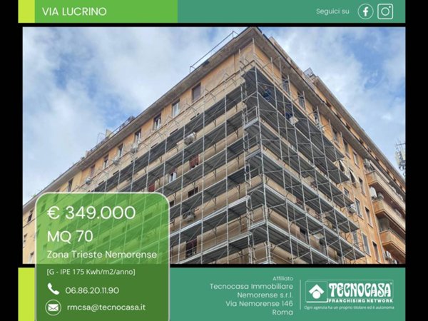 appartamento in vendita a Roma in zona Trieste