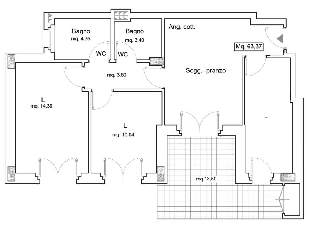 appartamento in vendita a Roma in zona Massimina/Casal Lumbroso