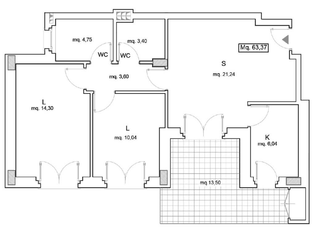 appartamento in vendita a Roma in zona Massimina/Casal Lumbroso