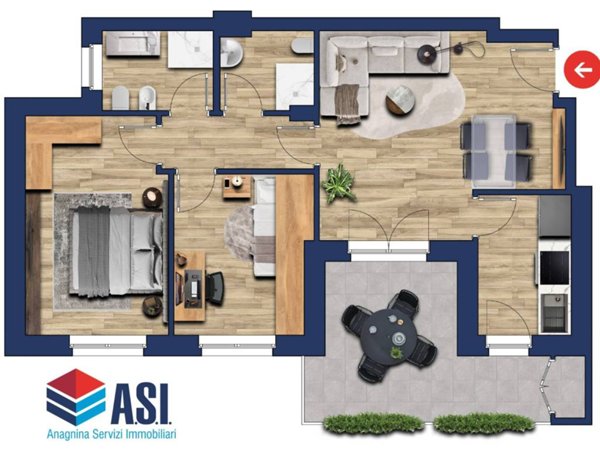 appartamento in vendita a Roma in zona Massimina/Casal Lumbroso