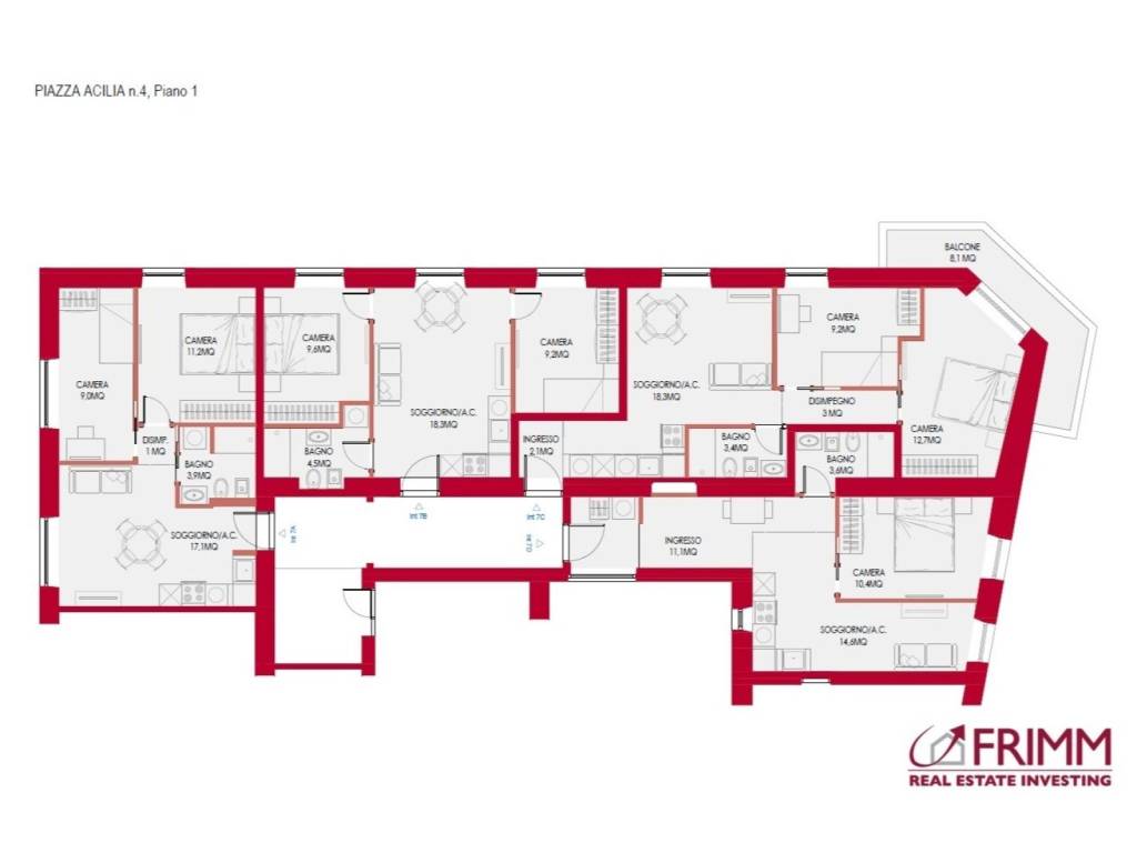 appartamento in vendita a Roma in zona Campo Marzio