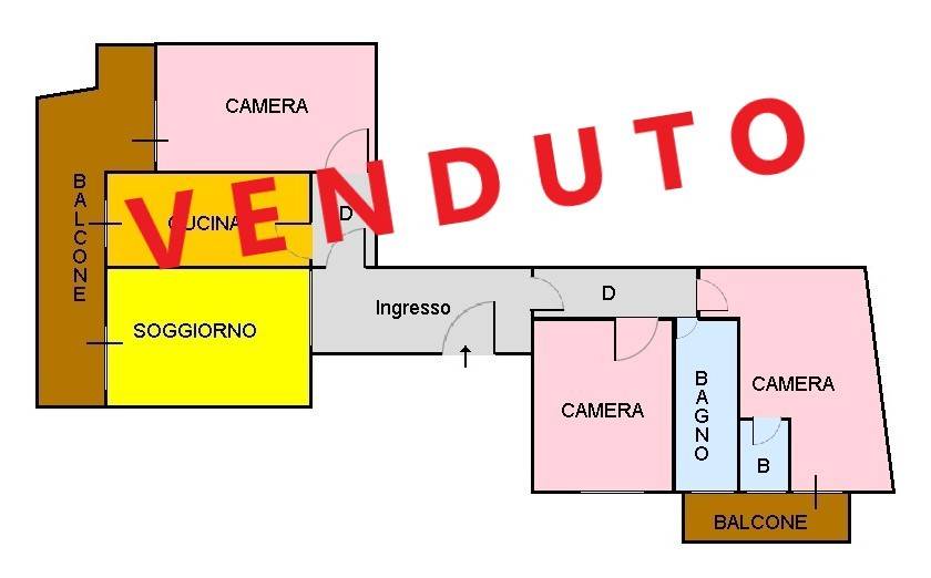 appartamento in vendita a Roma in zona Ostiense