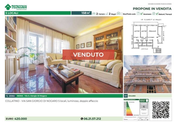 appartamento in vendita a Roma in zona Prenestino-Labicano