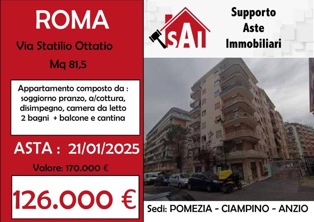 appartamento in vendita a Roma in zona Cinecittà