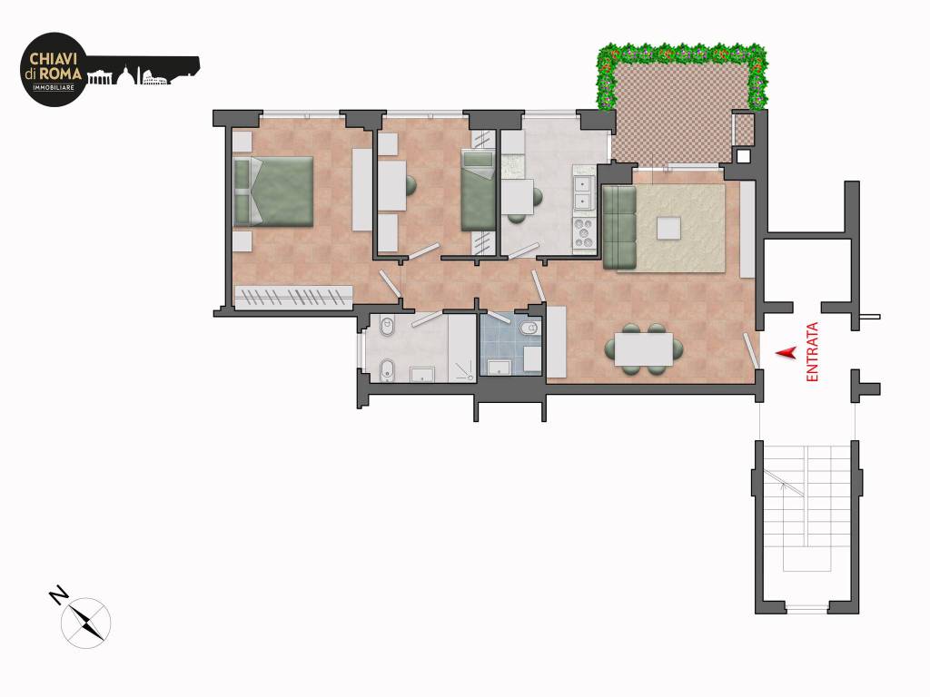 appartamento in vendita a Roma in zona Casal Boccone