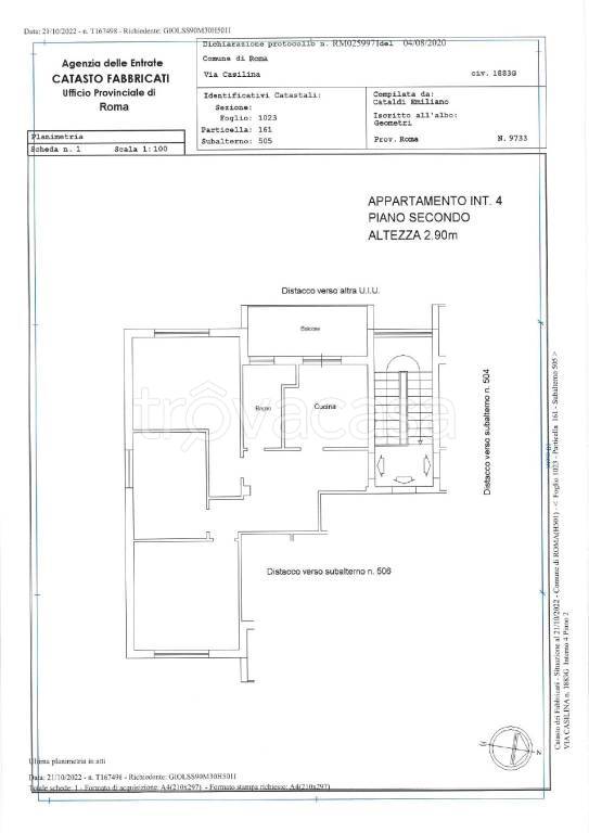 appartamento in vendita a Roma in zona Finocchio