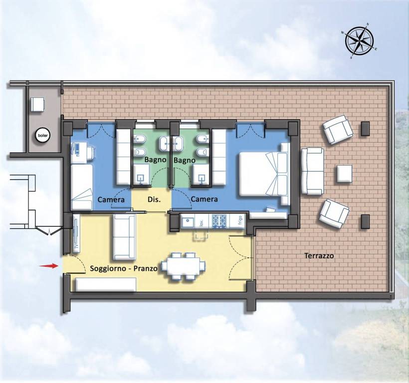 appartamento in vendita a Roma in zona Colle del Sole