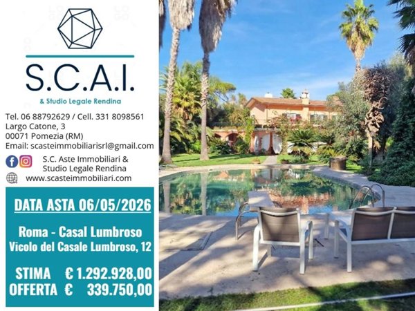 casa indipendente in vendita a Roma in zona Massimina/Casal Lumbroso