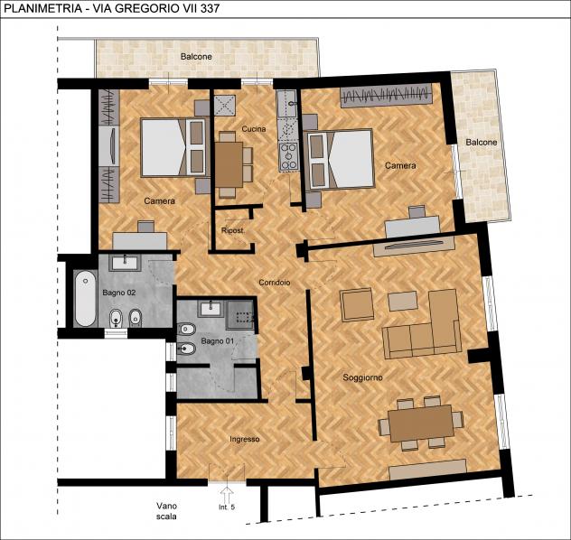 appartamento in vendita a Roma in zona Aurelio