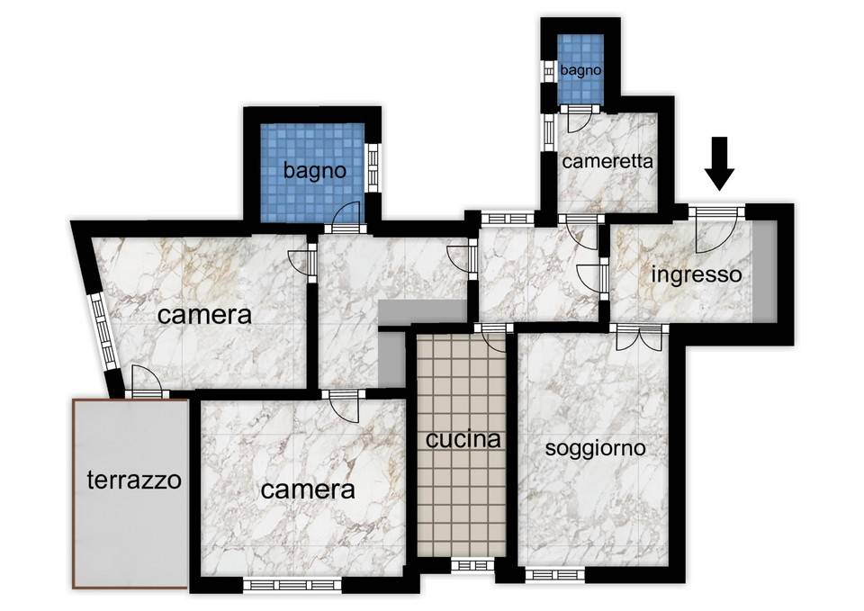 appartamento in vendita a Roma in zona Gianicolense