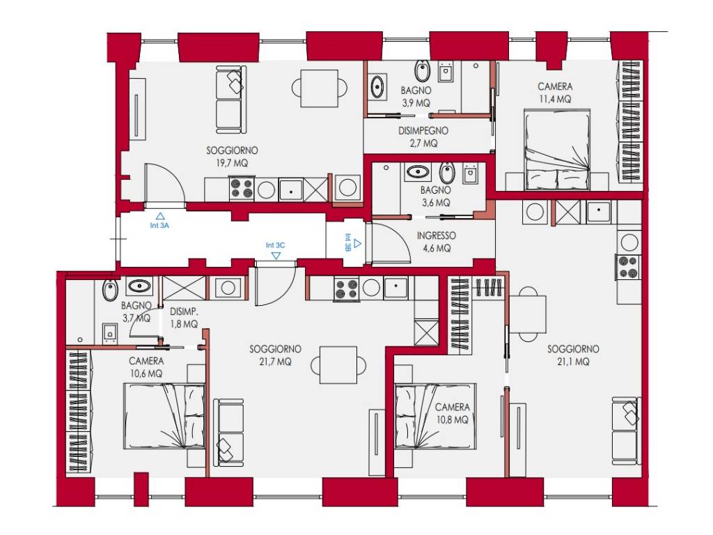 appartamento in vendita a Roma in zona Flaminio