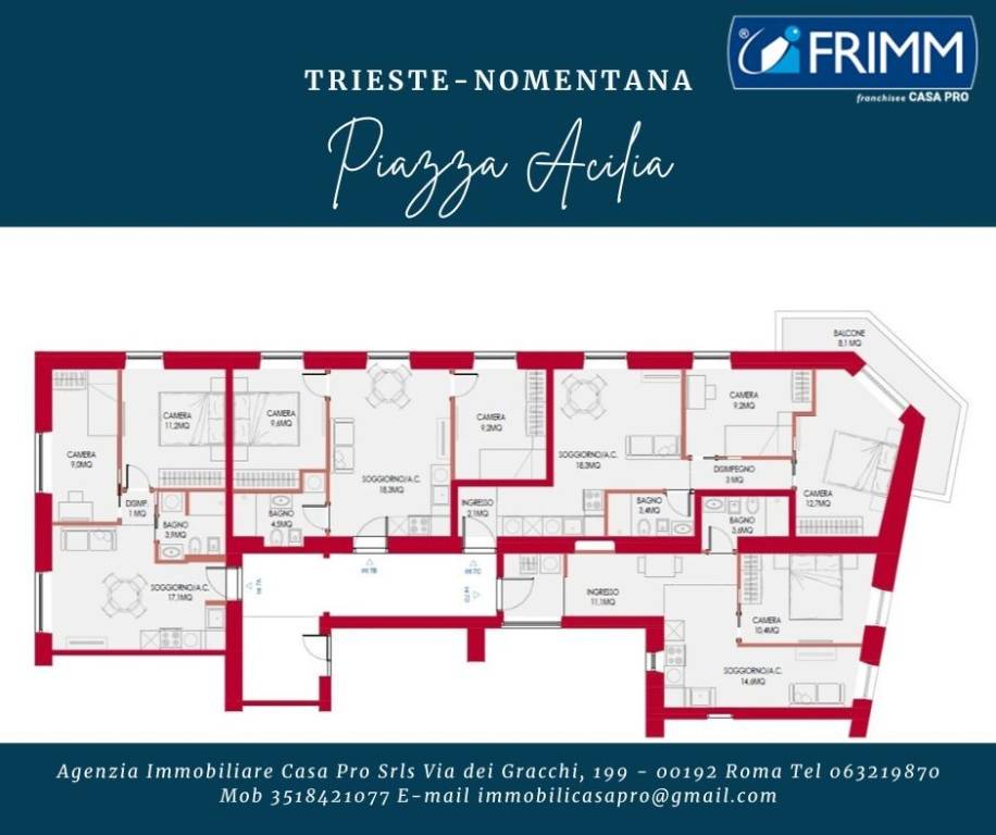 appartamento in vendita a Roma in zona Salario