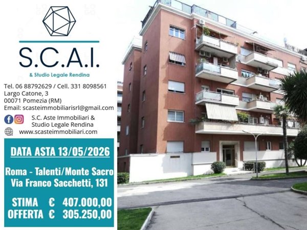 appartamento in vendita a Roma in zona Monte Sacro/Talenti