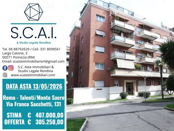 appartamento in vendita a Roma in zona Monte Sacro/Talenti