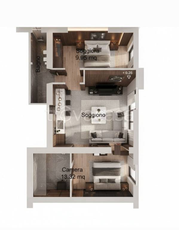 appartamento in vendita a Roma in zona Borghesiana