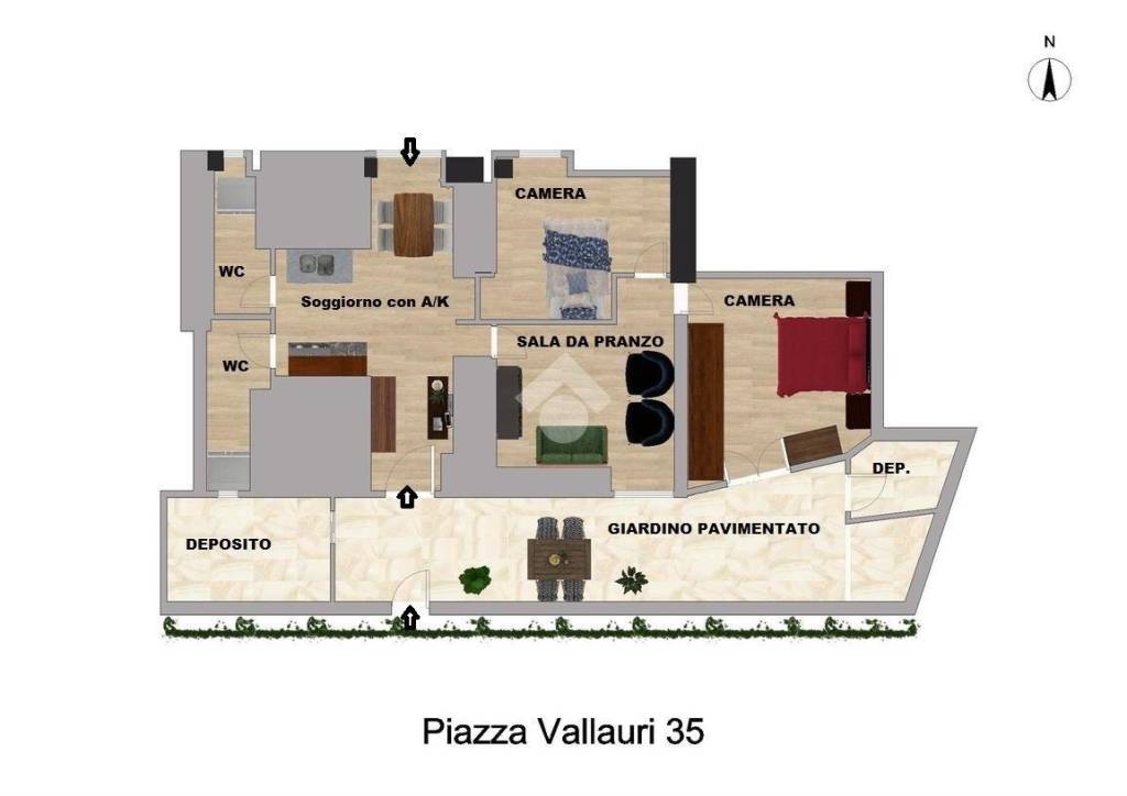 appartamento in vendita a Roma in zona Ostiense