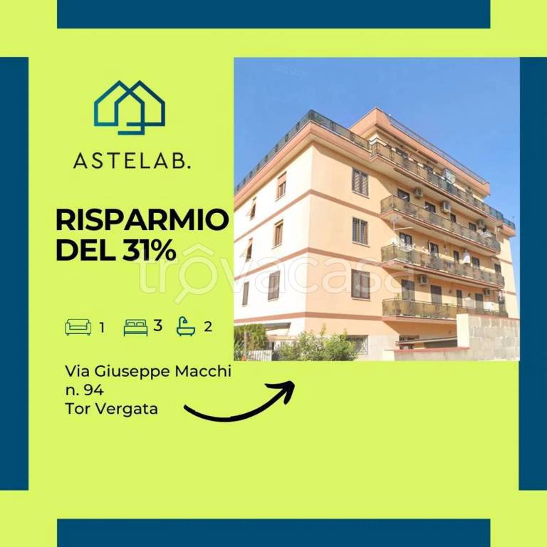 appartamento in vendita a Roma in zona Tor Vergata/Torrenova