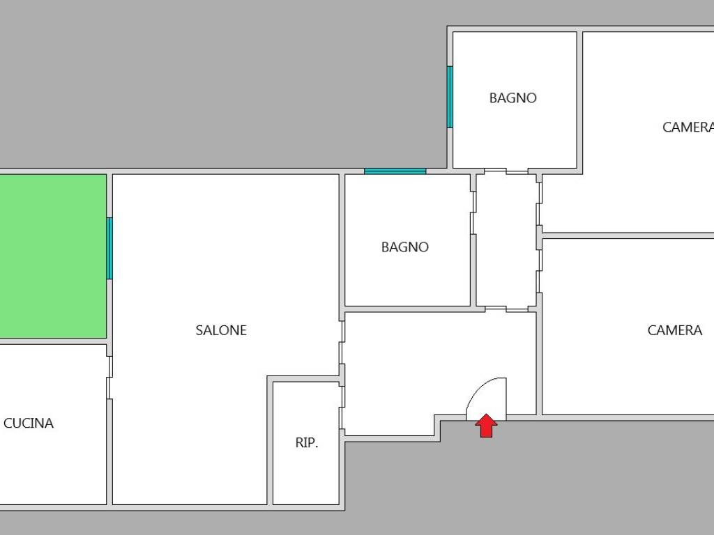 appartamento in vendita a Roma in zona Osteria del Curato