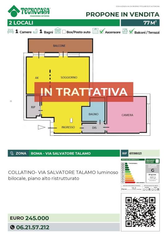 appartamento in vendita a Roma in zona Prenestino-Labicano