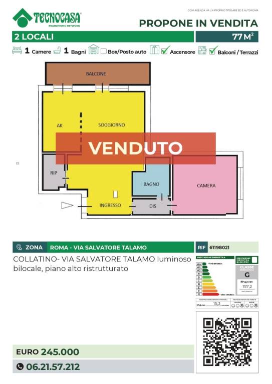 appartamento in vendita a Roma in zona Prenestino-Labicano