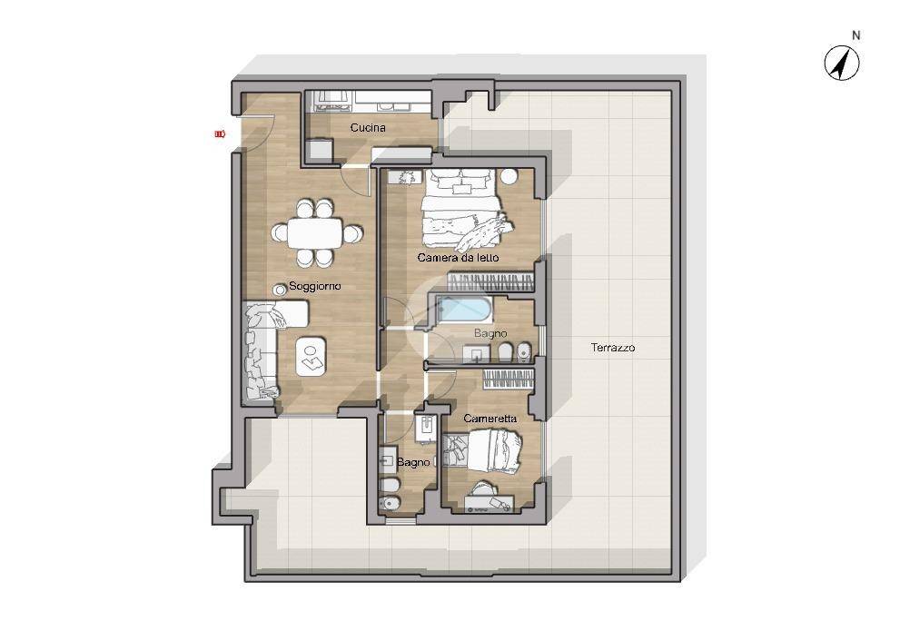 appartamento in vendita a Roma in zona Romanina