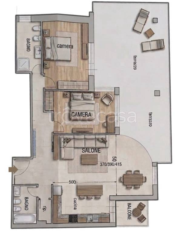appartamento in vendita a Roma in zona Giuliano Dalmata