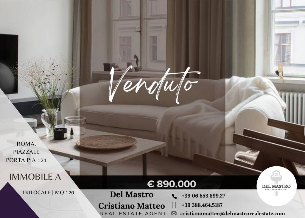 appartamento in vendita a Roma in zona Salario