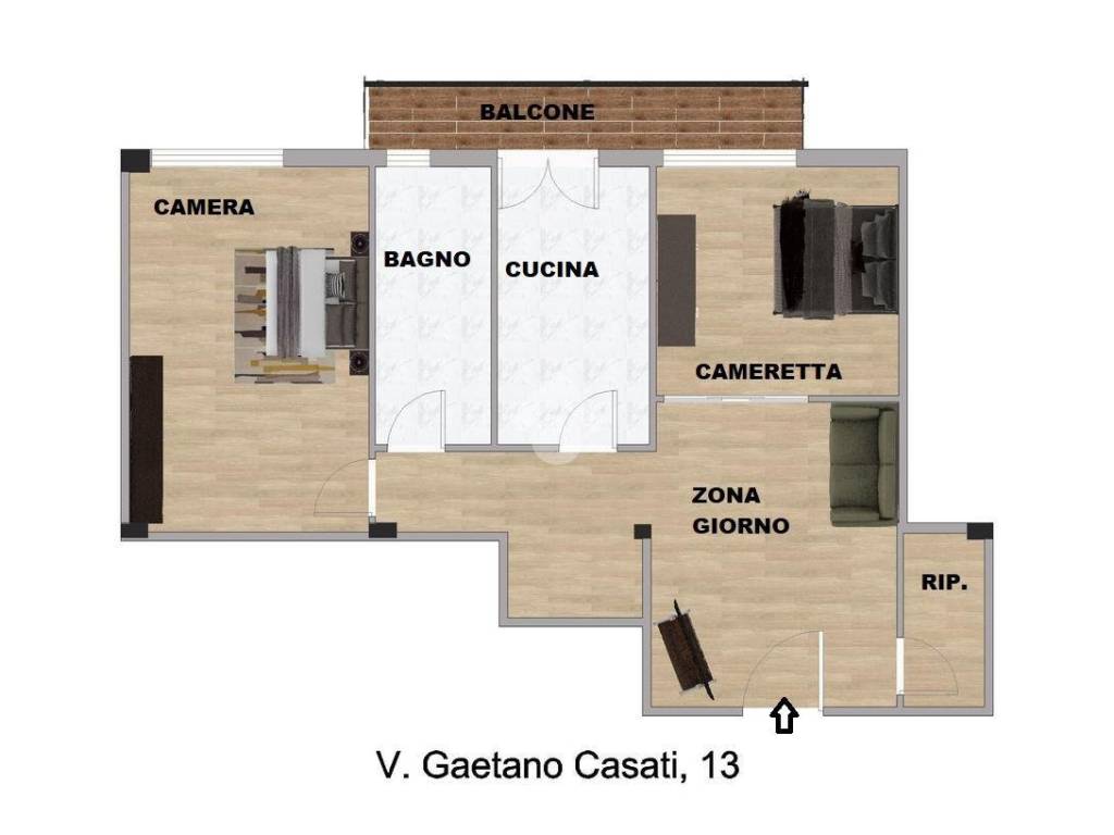 appartamento in vendita a Roma in zona Ostiense