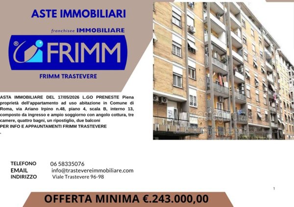 appartamento in vendita a Roma in zona Trastevere