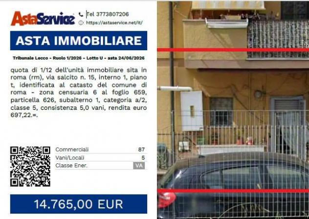 appartamento in vendita a Roma