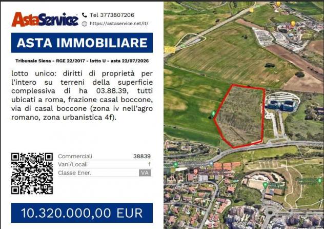 terreno edificabile in vendita a Roma in zona Casal Boccone