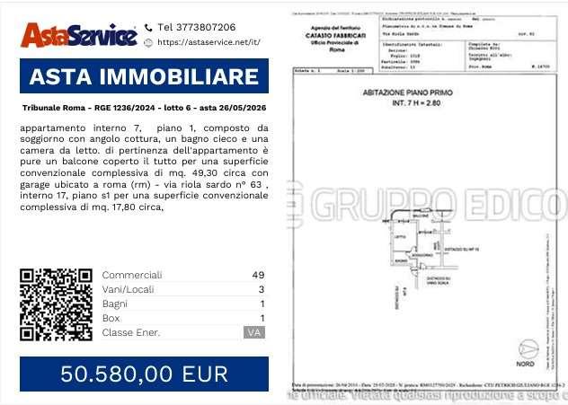 appartamento in vendita a Roma in zona Finocchio
