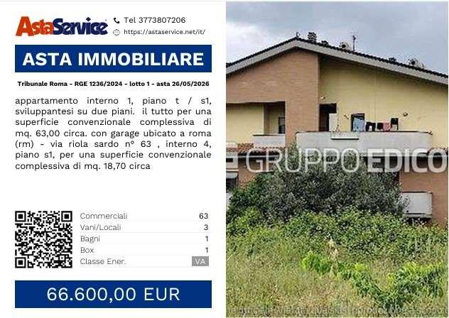 appartamento in vendita a Roma in zona Finocchio