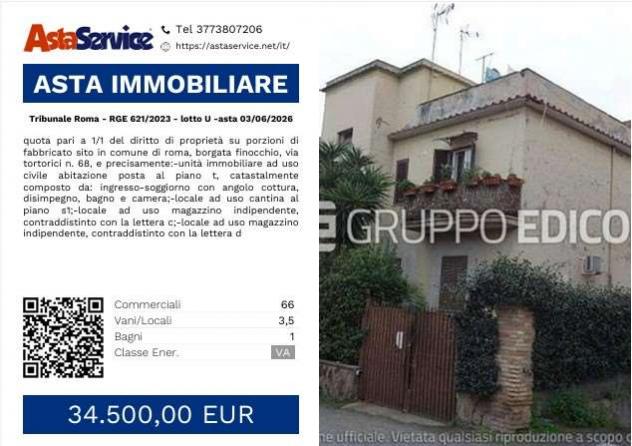 appartamento in vendita a Roma in zona Finocchio