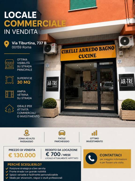 negozio in vendita a Roma in zona Ponte Mammolo