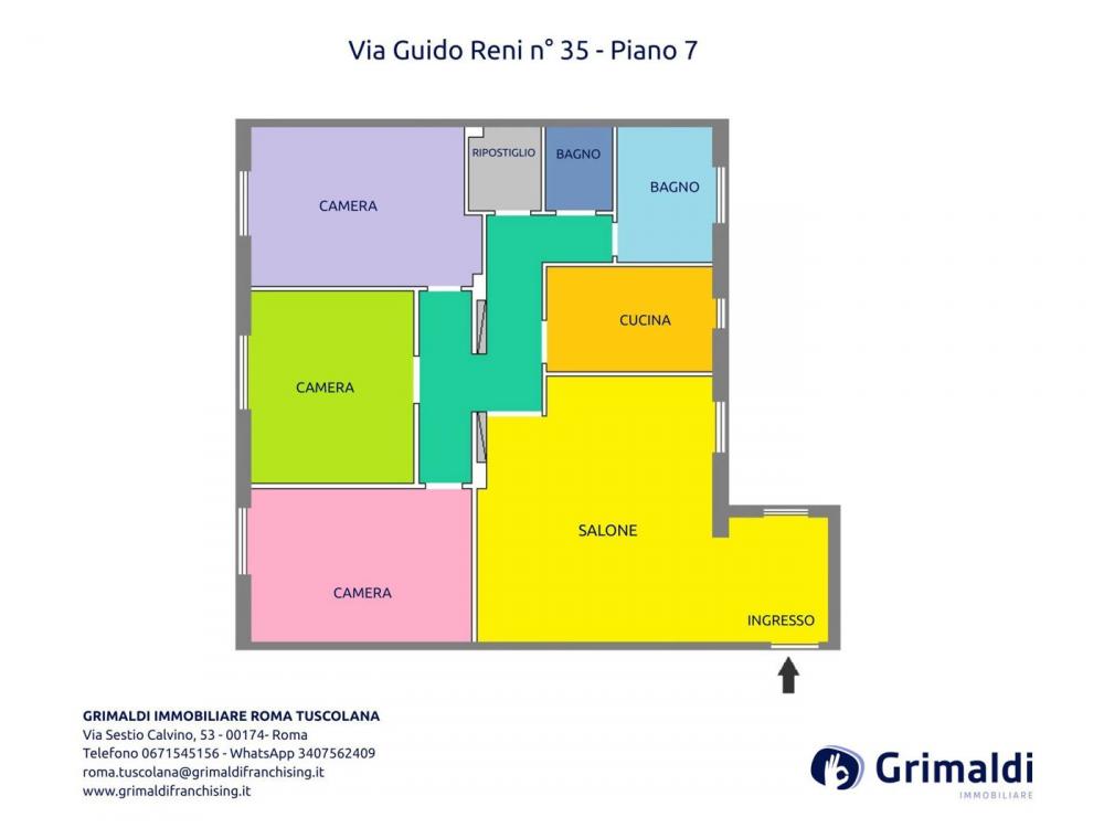 appartamento in vendita a Roma in zona Flaminio