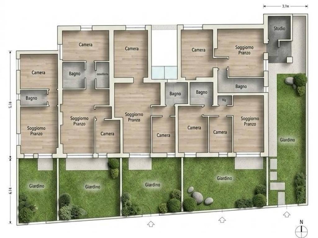 appartamento in vendita a Roma in zona Tor Vergata/Torrenova