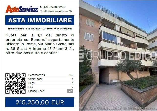 appartamento in vendita a Roma