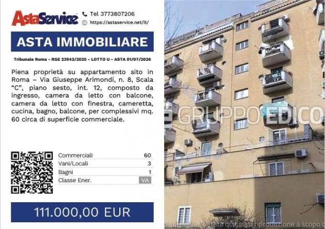 appartamento in vendita a Roma