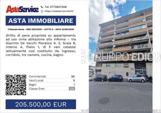 appartamento in vendita a Roma in zona Aurelio