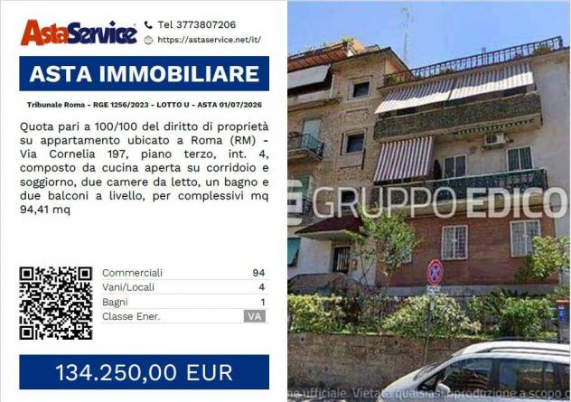 appartamento in vendita a Roma
