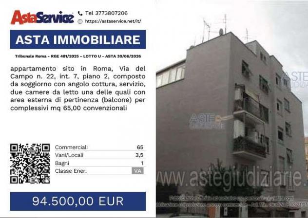 appartamento in vendita a Roma in zona Alessandrino