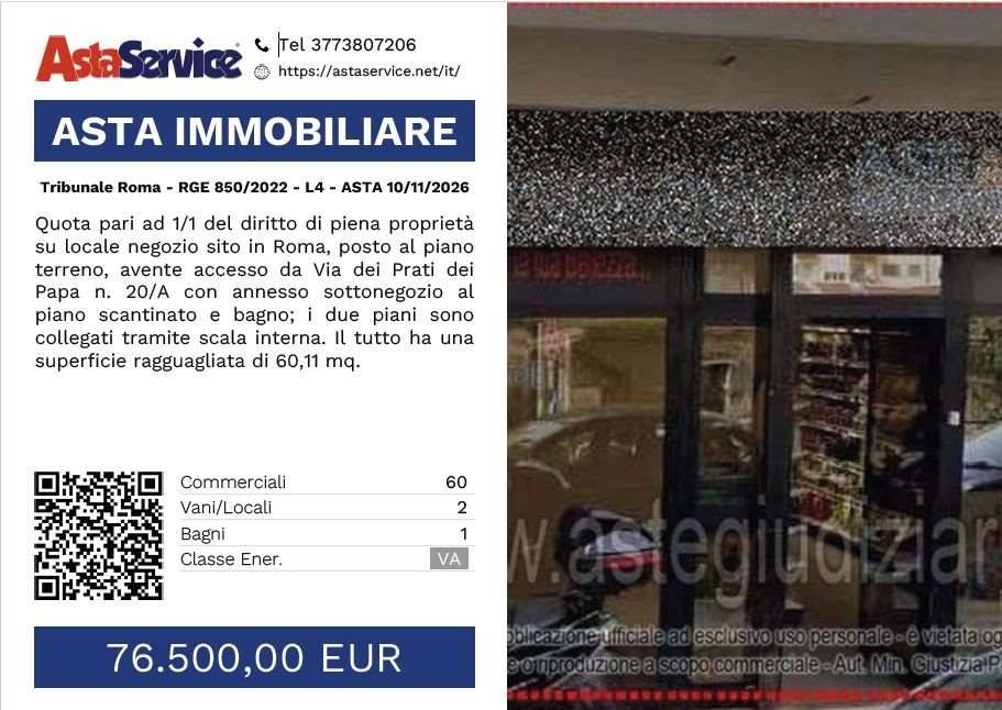 negozio in vendita a Roma in zona Portuense
