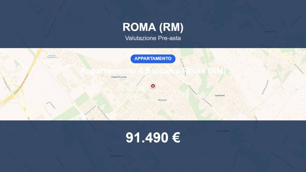 appartamento in vendita a Roma in zona Casal Morena