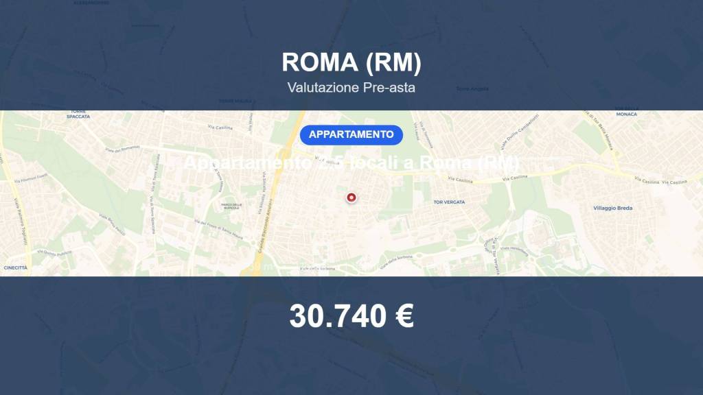 appartamento in vendita a Roma in zona Tor Vergata/Torrenova